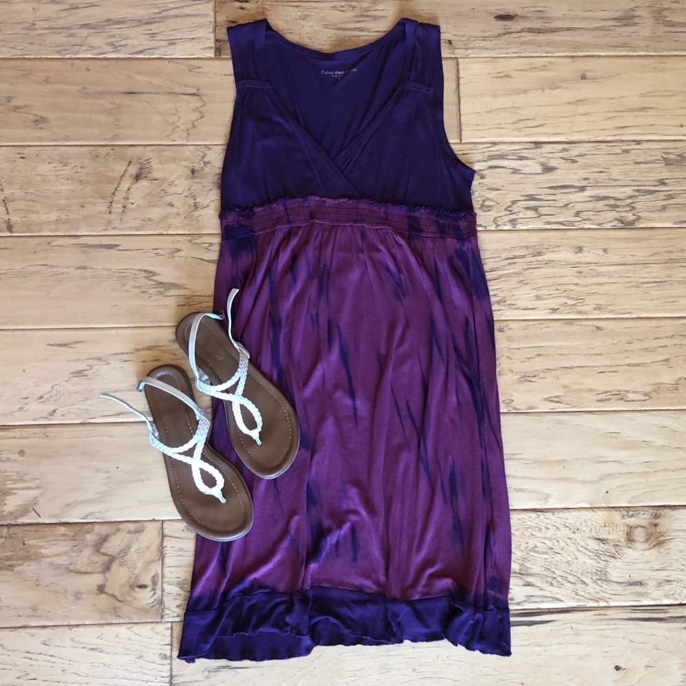 CLAVIN KLEIN Purple Mini Dress